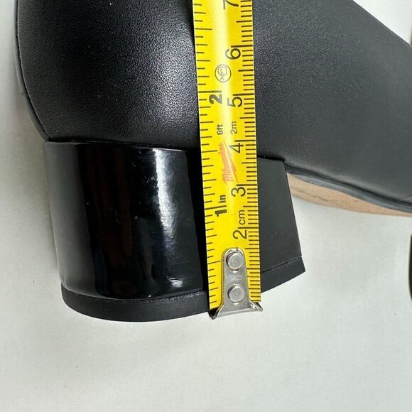 Clarks Marilyn Sara Black Pumps Size 8 Chunky heel Comfort Office Preppy - Picture 9 of 12